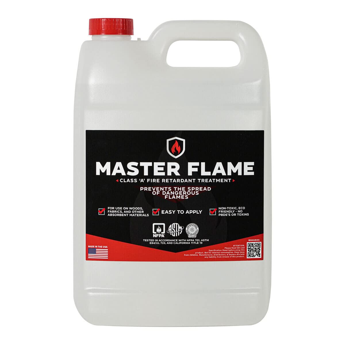 Master Flame - Fire Retardant - Spray on application - 1 GALLON Pack of 2