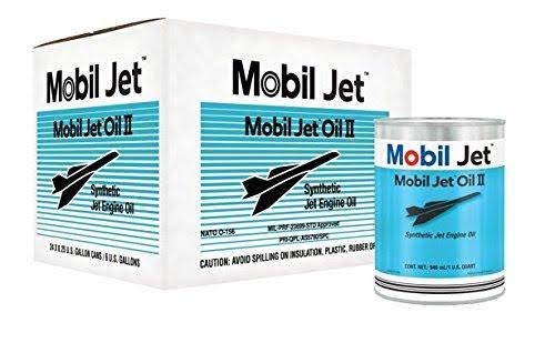 Mobil Jet II Turbine Oil - MIL-PRF-23699F-STD - Case of 24 Qts