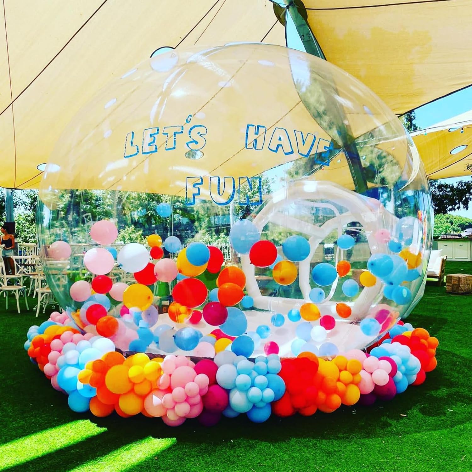 10FT Bubble House Inflatable Bubble Tent, Clear Bubble Balloon Dome Tent with Blower&Pump