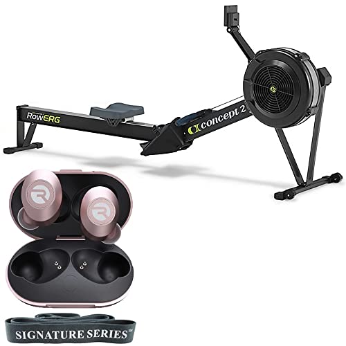 Concept2 Model D Indoor Rowing Machine 14" Legs, PM5 Performance Monitor with Raycon The Everyday Bluetooth True Wireless Earbuds, Built in Mic