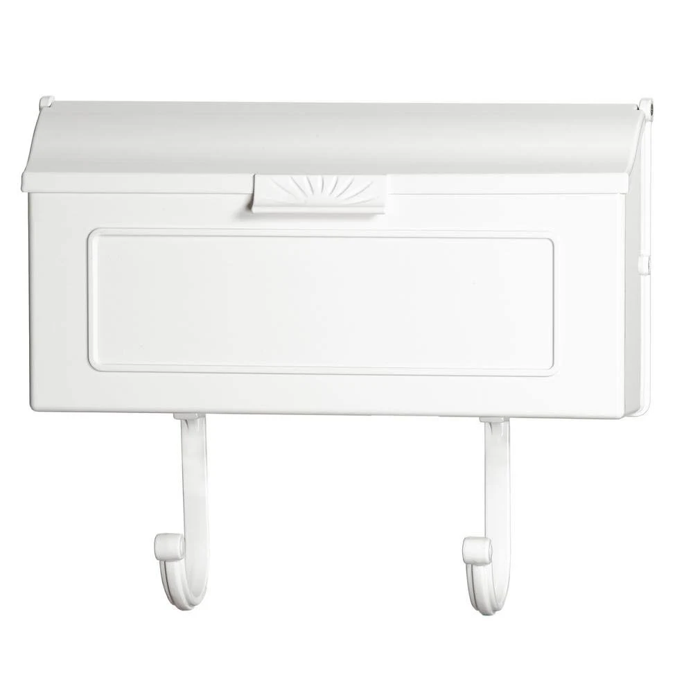 Classic Cast Aluminum Wall Mount Mailbox, White