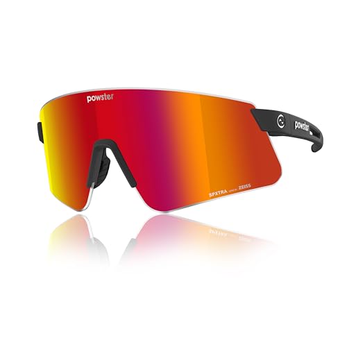 Powster Sports Cycling Sunglasses for Men and Women Interchangeable Six coated lenses UV 400 TR90 Protection Sunglasses