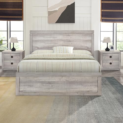 Farmhouse Style Captain Platform Bed with Trundle Beds, Twin Size Bookcase Captain Bed with Three Drawers