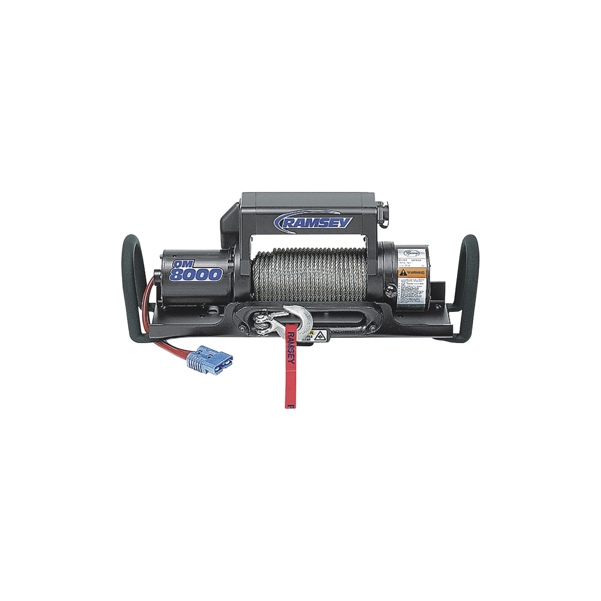 DC Powered Winches Ramsey Quick Mount 12 Volt DC Powered Electric Truck Winch, 8,000-Lb. Capacity, Galvanized Aircraft Cable