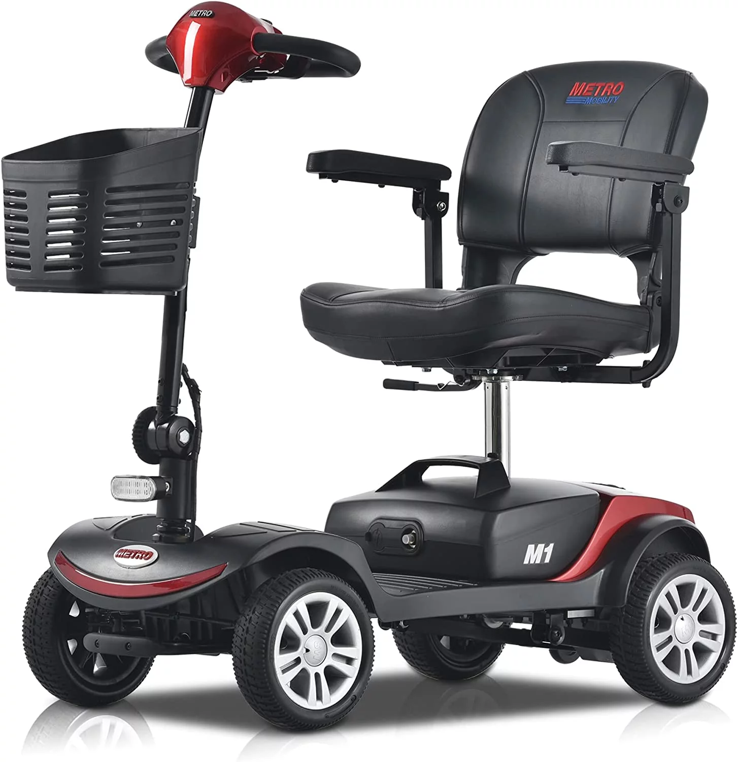 Metro Mobility Elderly Scooter Folding Scooter 4 Wheel Scooter Red