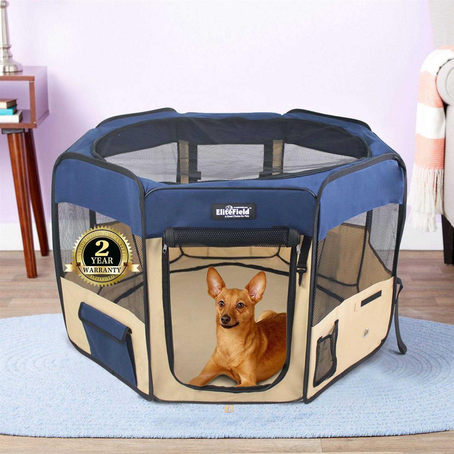 EliteField 2-Door Soft Pet Playpen Pen - Pet Supplies online store