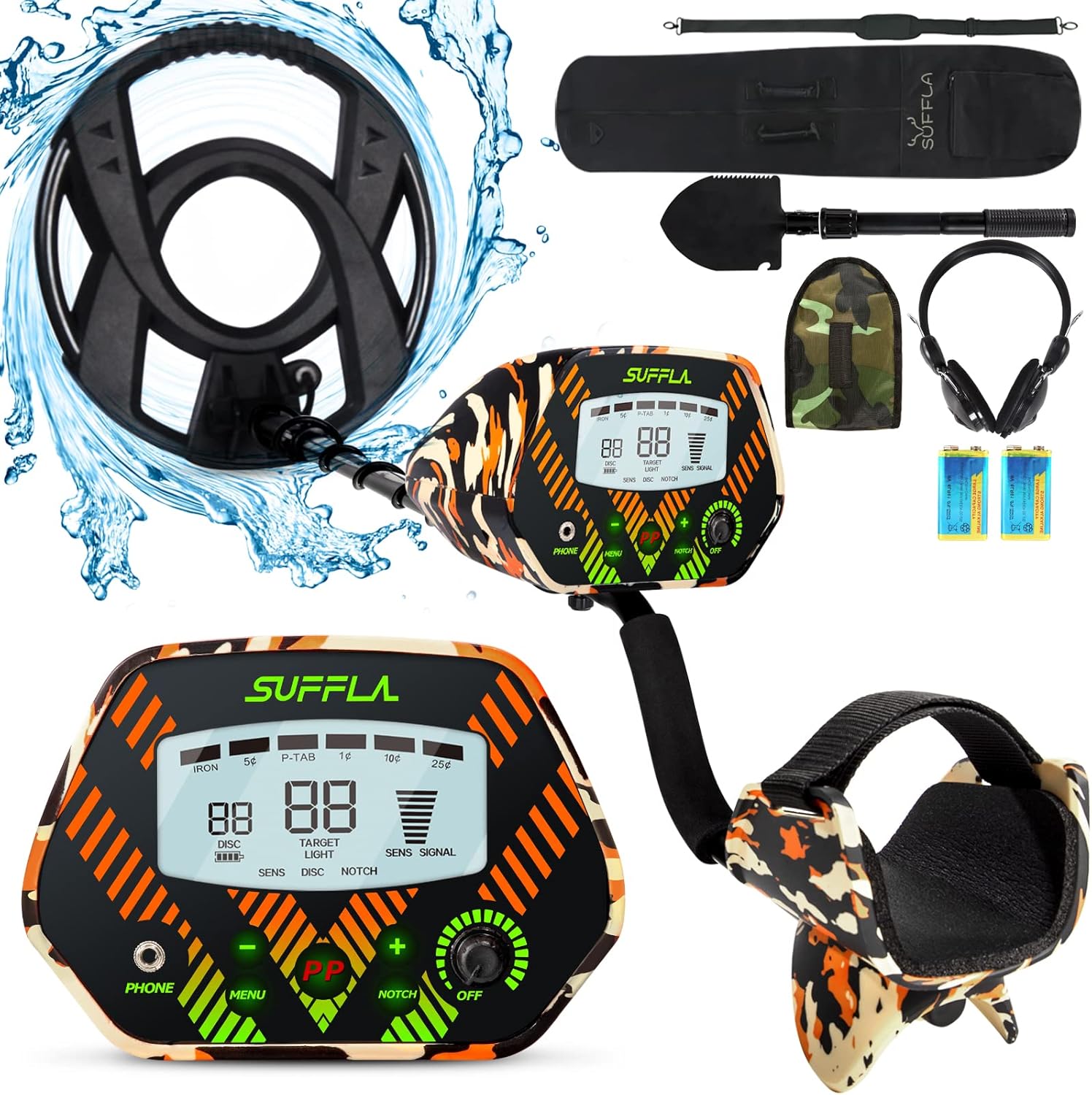 Metal Detector Gold for Adults Professional - Waterproof 11" Coil Silver Finder All Metals Pinpoint Notch
