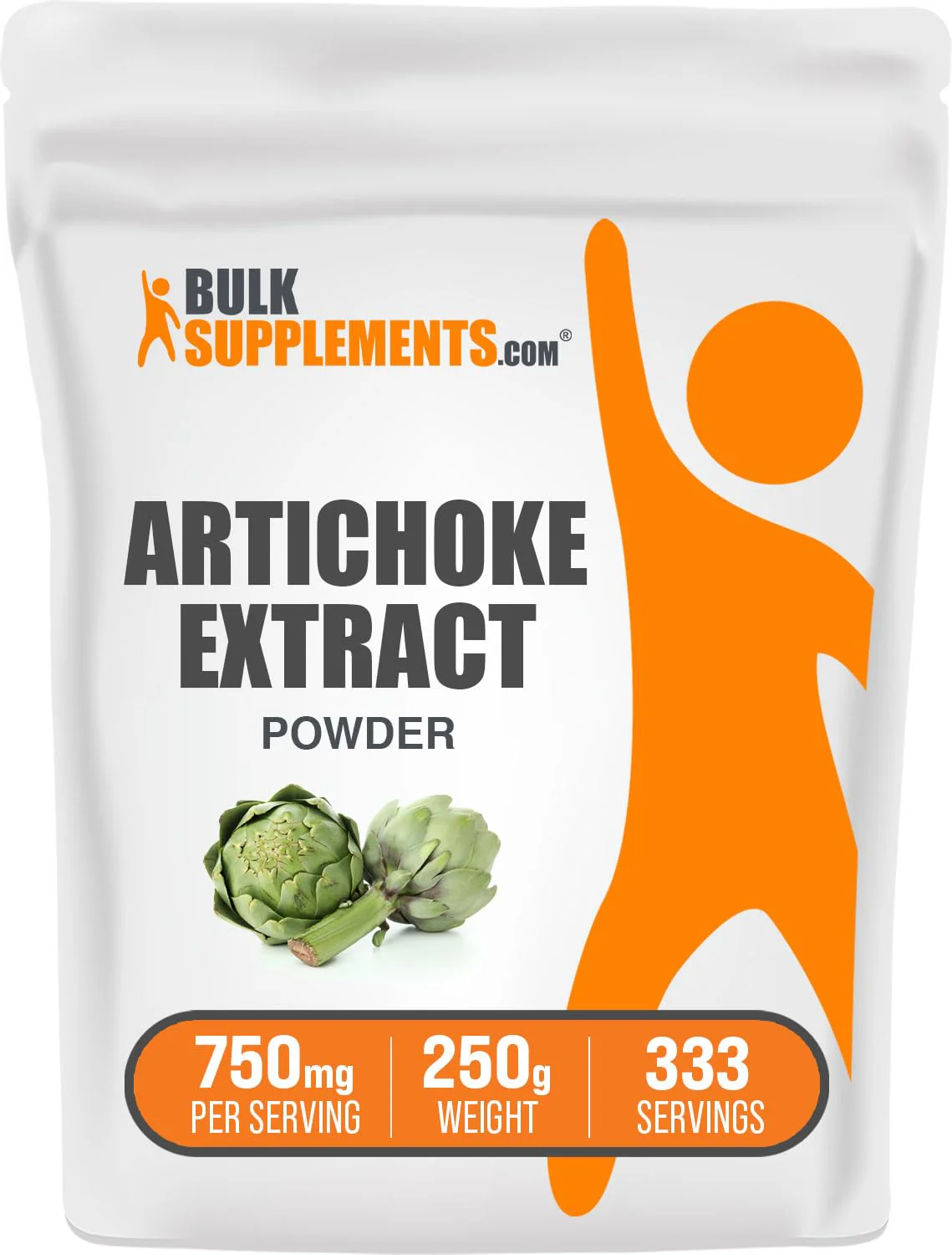 BulkSupplements.com Artichoke Extract Powder - Herbal Supplement, Sourced from Artichoke Leaf & Stem - Gluten Free - 750mg per Serving