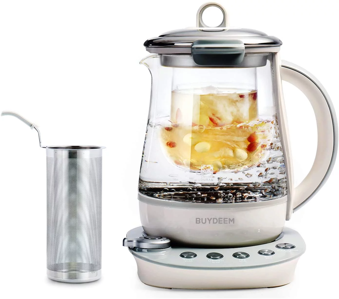 YINCHEN K2683 Health-Care Beverage Tea Maker and Kettle, 9-in-1 Programmable Brew Cooker Master, 1.5 L, Spruce Blue