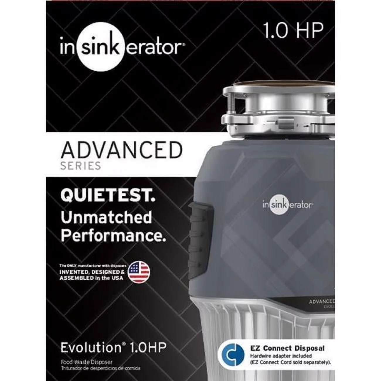 Evolution 1 HP Continuous Feed Garbage Disposal, Gray