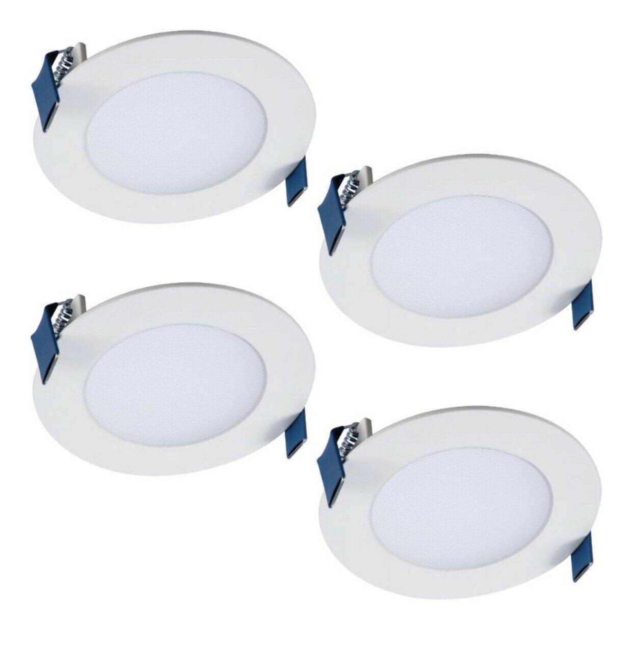 Halo HLB 4 in. Color Selectable New Construction or Remodel Canless Recessed Integrated LED Kit (4-Pack)