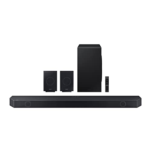 SAMSUNG HW-Q990C 11.1.4ch Soundbar w/Wireless Dolby Audio, Rear Speakers Included w/Q-Symphony, SpaceFit Sound Pro, Adaptive Sound, Game Mode Pro