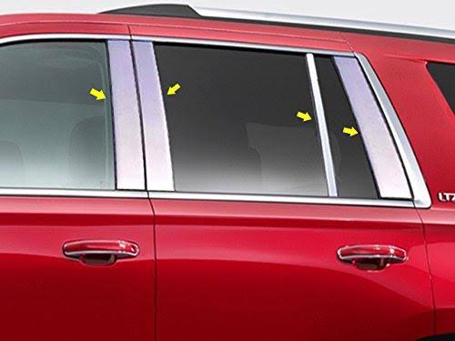 QAA Fits Escalade 2015-2019 Cadillac (8 Pc: Stainless Steel Pillar Post Trim Kit, 4-Door, Suv) PP55197