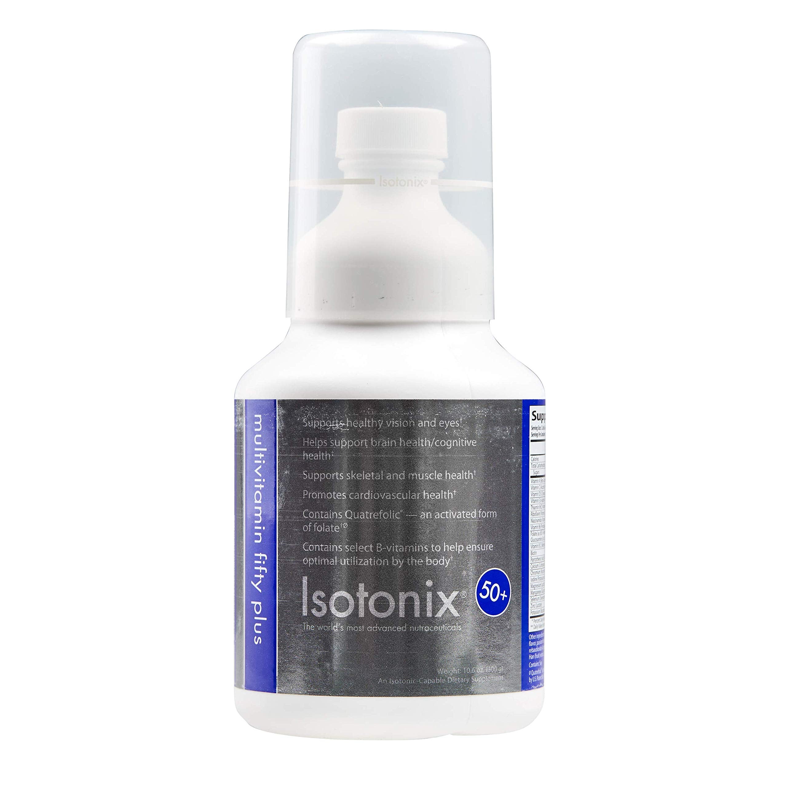 Isotonix Multivitamin Fifty Plus, Supports Healthy Vision and Eyes, Brain Health, Skeletal and Muscle Health, Contains Quatrefolic