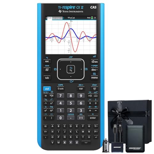 Texas Instruments TI-Nspire CX II CAS Graphing Calculator | Color Screen, 8 Built-in Apps, Python Programming, Included Software, for Math