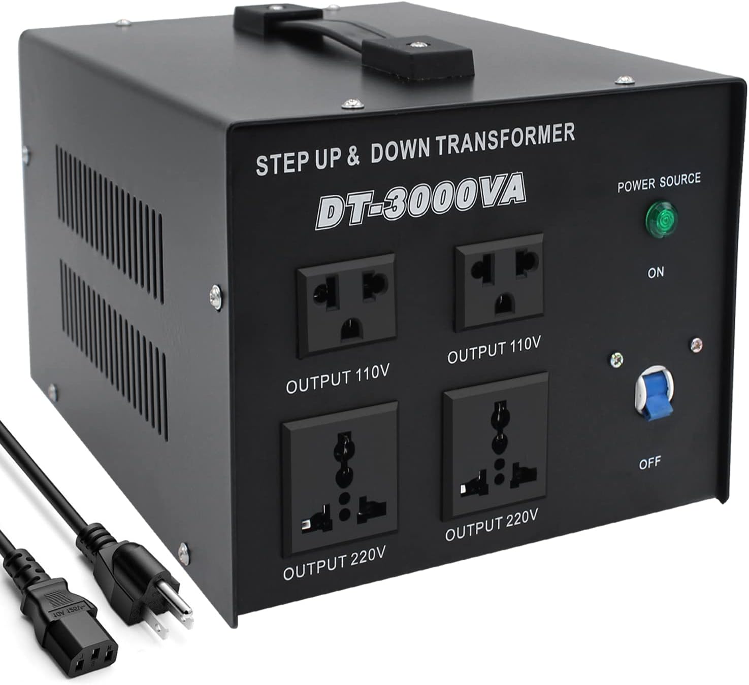Yinleader Power Converter 3000W Step Up/Down AC 110V/120V/220V/240V Heavy Duty Voltage Transformer Converter ,w/US Standard