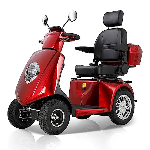 ZVGREEN Heavy Duty 4-Wheels Mobility Scooter for Adults & Seniors, Medical Electric Powered Wheelchair Device 800W