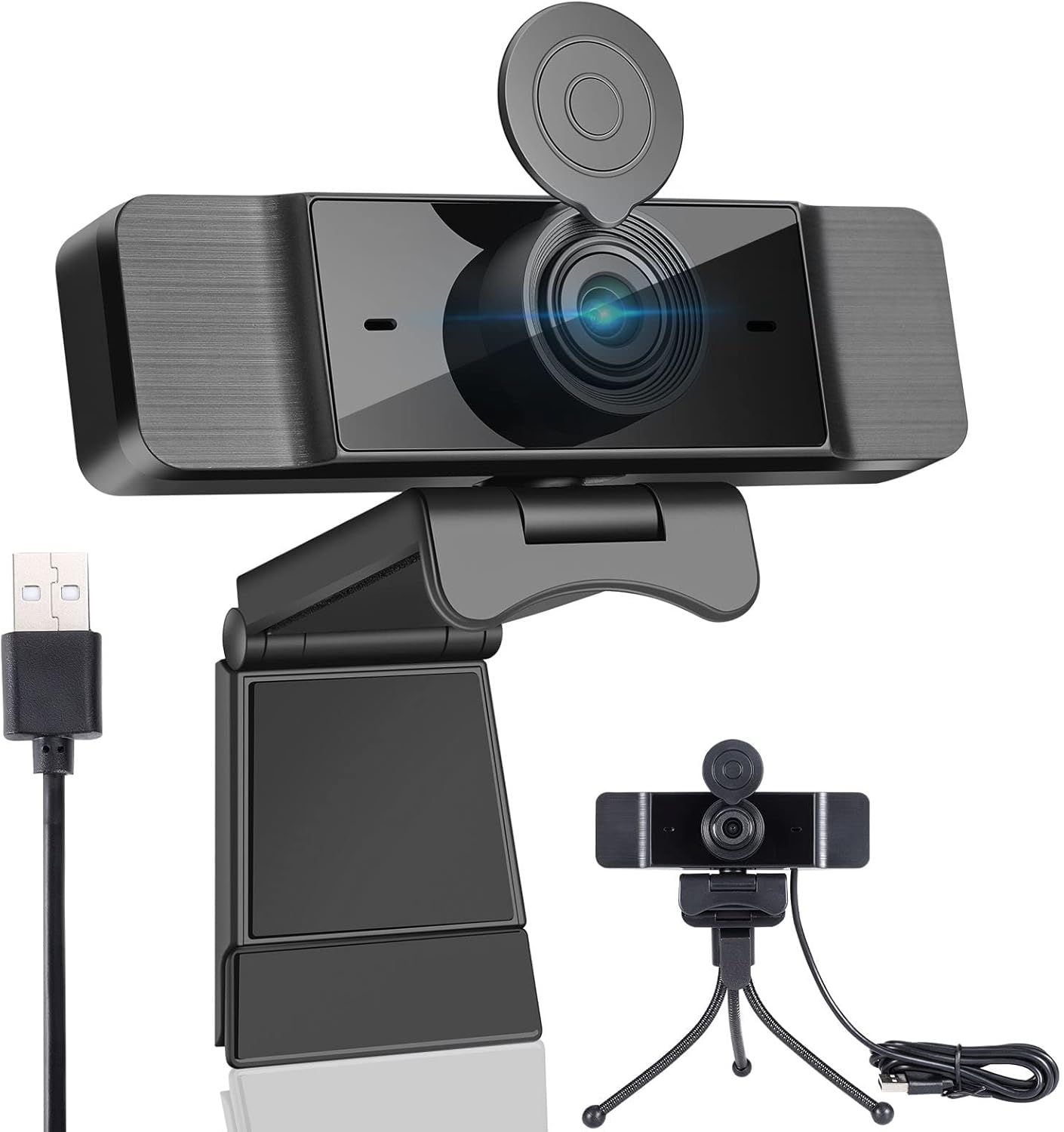 Hd Webcam with Microphone，REMALL 1080 Webcam with Microphone for Laptop, 2K USB Webcam for Computer Microphone