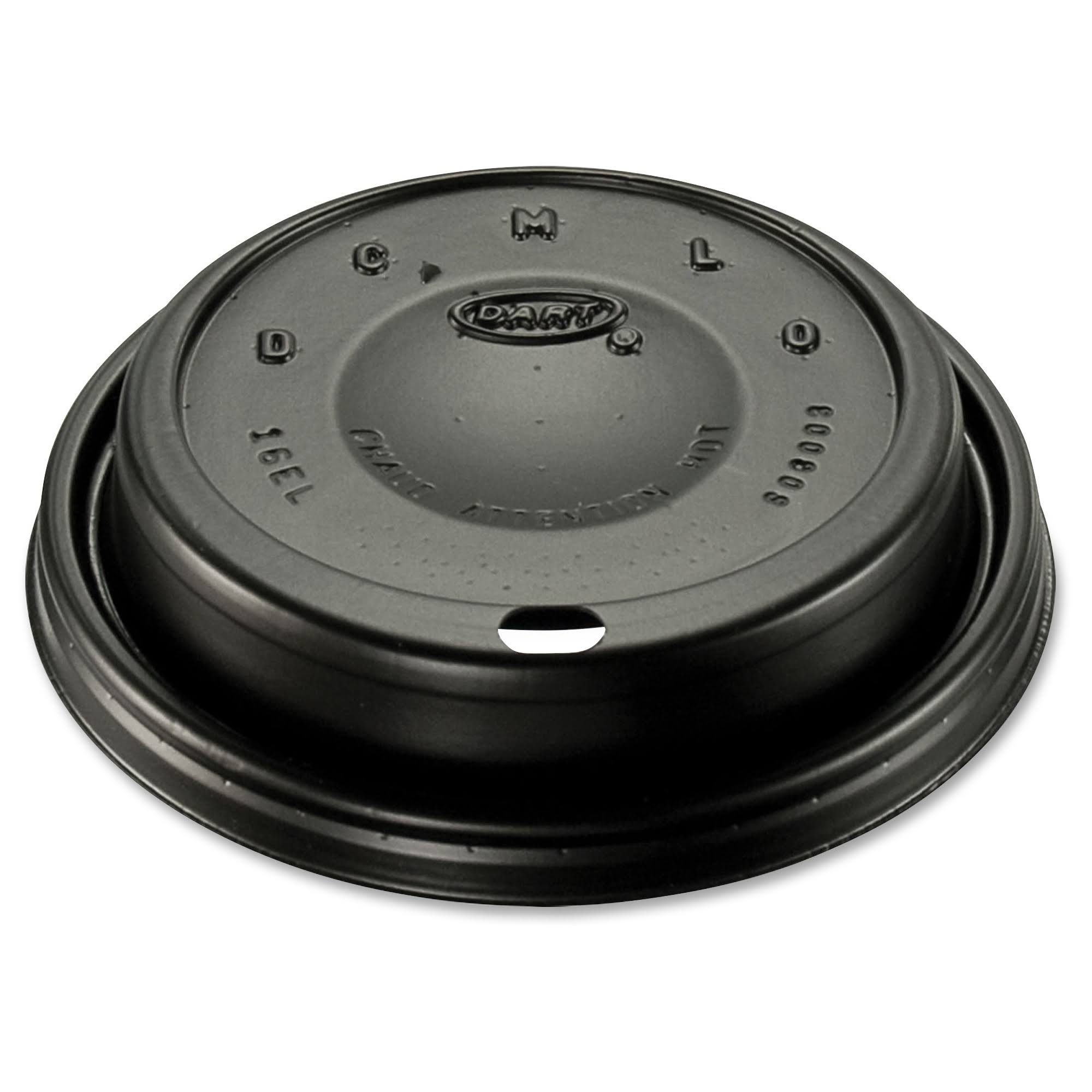 Dart Cappuccino Dome Sipper Lids, Black, Plastic