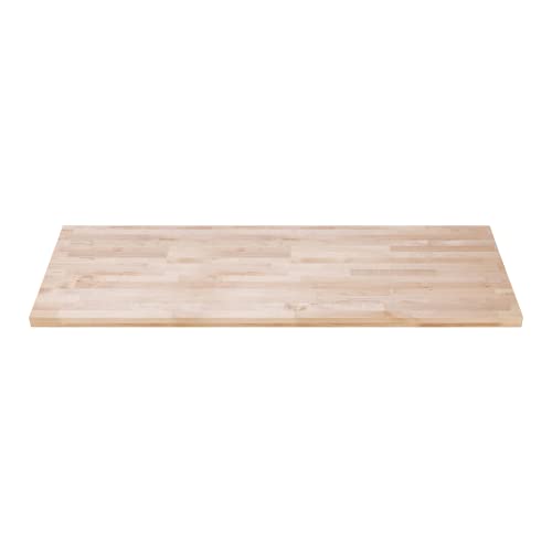 Butcher Block Work Bench Top - 30 x 48 x 1.5 in. Multi-Purpose Maple Slab for Coffee Table, Office Desk, Cutting Board, Bar Table