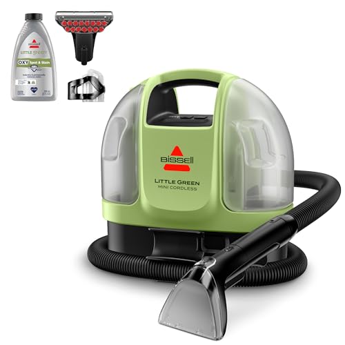 BISSELL Little Green Mini Cordless Portable Carpet and Upholstery Deep Cleaner, Car/Auto Detailer