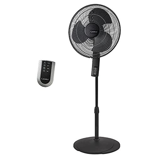 Lasko Oscillating Adjustable Pedestal Stand Fan with Timer, Thermostat and Remote for Indoor, Bedroom, Living Room, Home Office & College Dorm Use