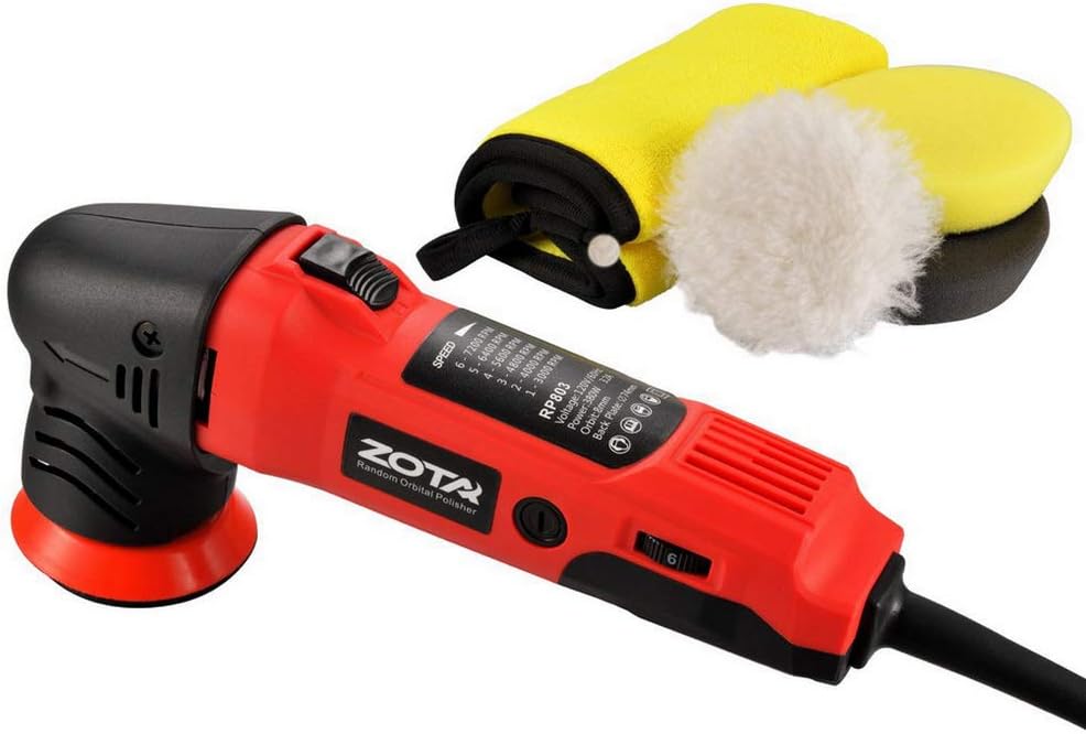 ZOTA Oribtal Polisher, 3 inch Dual Action Polisher with 13.1 feet Cord, Mini Polisher Kit and Polisher for Car Detailing.