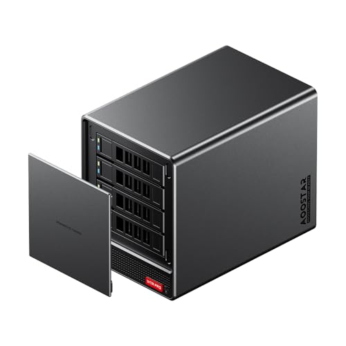 WTR PRO AMD R7 5825U 4-Bays Desktop NAS,32GB DDR4 RAM, 1TB PCIE3.0 M.2 NVME SSD with 2 x 2.5GbE i226-V Chip