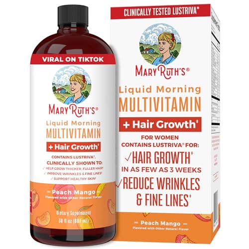 MaryRuth's Multivitamin Multimineral Supplement for Women + Hair Growth Vitamins | with Lustriva & Chromium Picolinate 1000mcg | Thicker Hair