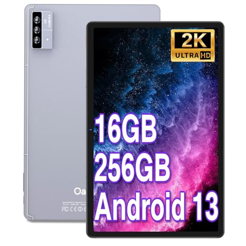 11 Inch Tablet Android 13 Tablets 16GB RAM 256GB ROM 1TB Expand 2024 Newest, 2K Display 2000 x 1200, Octa-Core, 8600mAh, Split Screen, Quad Speakers