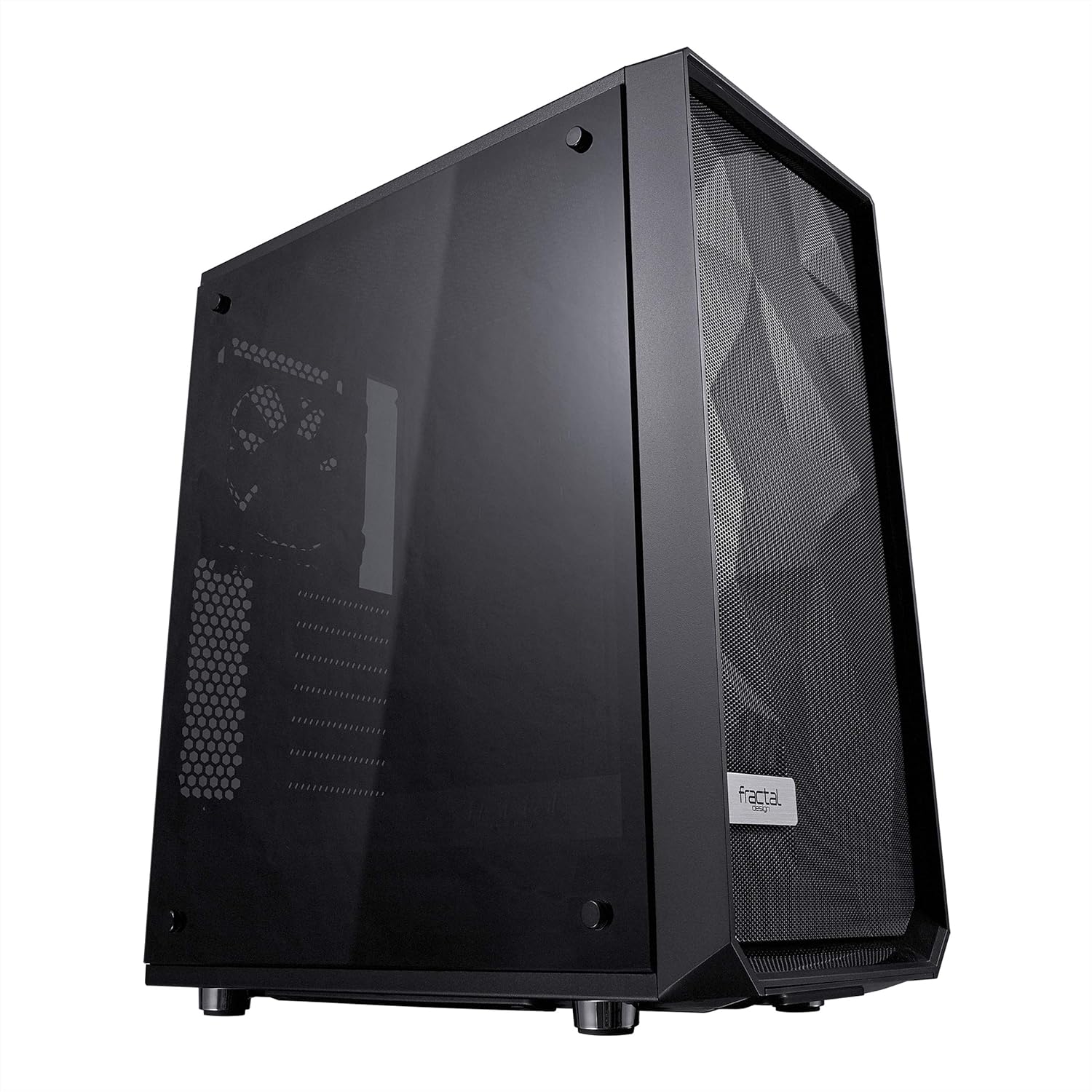 Fractal Design Meshify C - Compact Computer Case - High Performance Airflow/Cooling - 2X Fans Included - PSU Shroud - Modular Interior