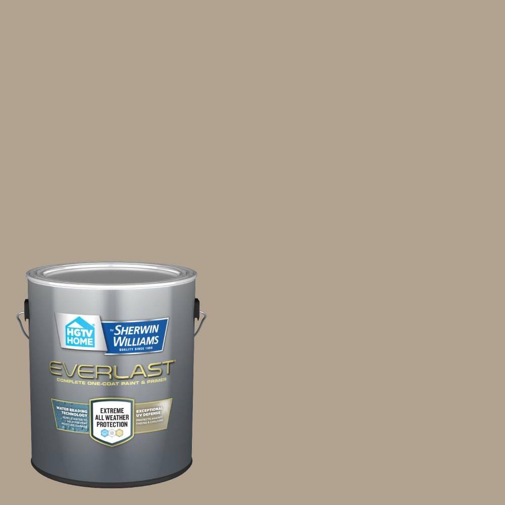 HGTV Home by Sherwin-Williams Everlast Flat Gristmill Greige Exterior Paint (1-Gallon) | HGSW2485-833025