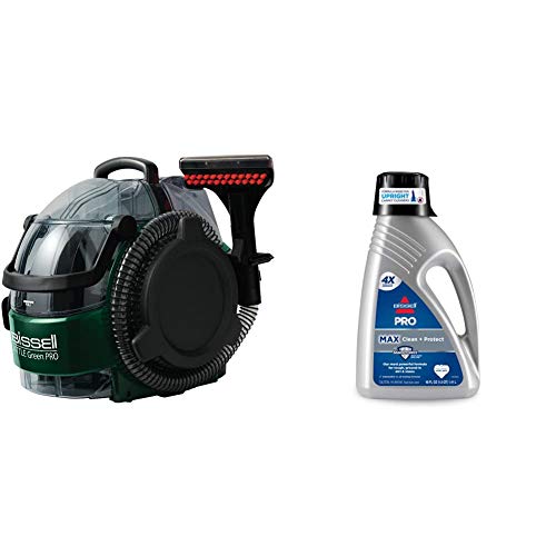 Bissell Little Green Pro Commercial Spot Cleaner BGSS1481 & BISSELL Professional Pet Urine Eliminator + Oxy Carpet Cleaning Formula, 48 oz, 1990