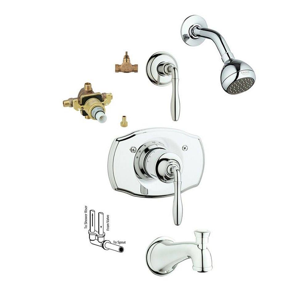 Grohe KTS19614-34331R-000 Seabury Tub and Shower Valve Kit, Chrome