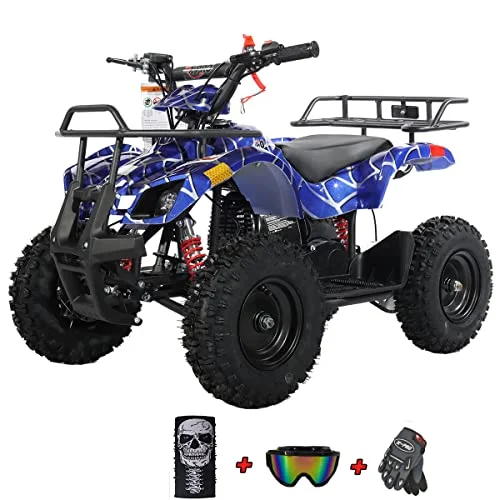 X-Pro Brand New 40cc ATV for kids, Mini Gas Powered ATV-Spider Blue - Curated Treasures Market