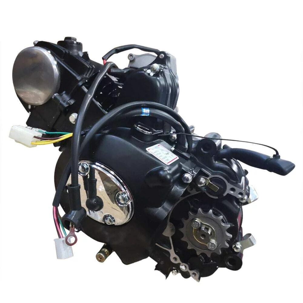 Loyalheartdy 110cc 4-stroke Engine Motor Single Cylinder Air Cooling System ATV Engine Motor Semi Auto Reverse Electric Start for Go Kart