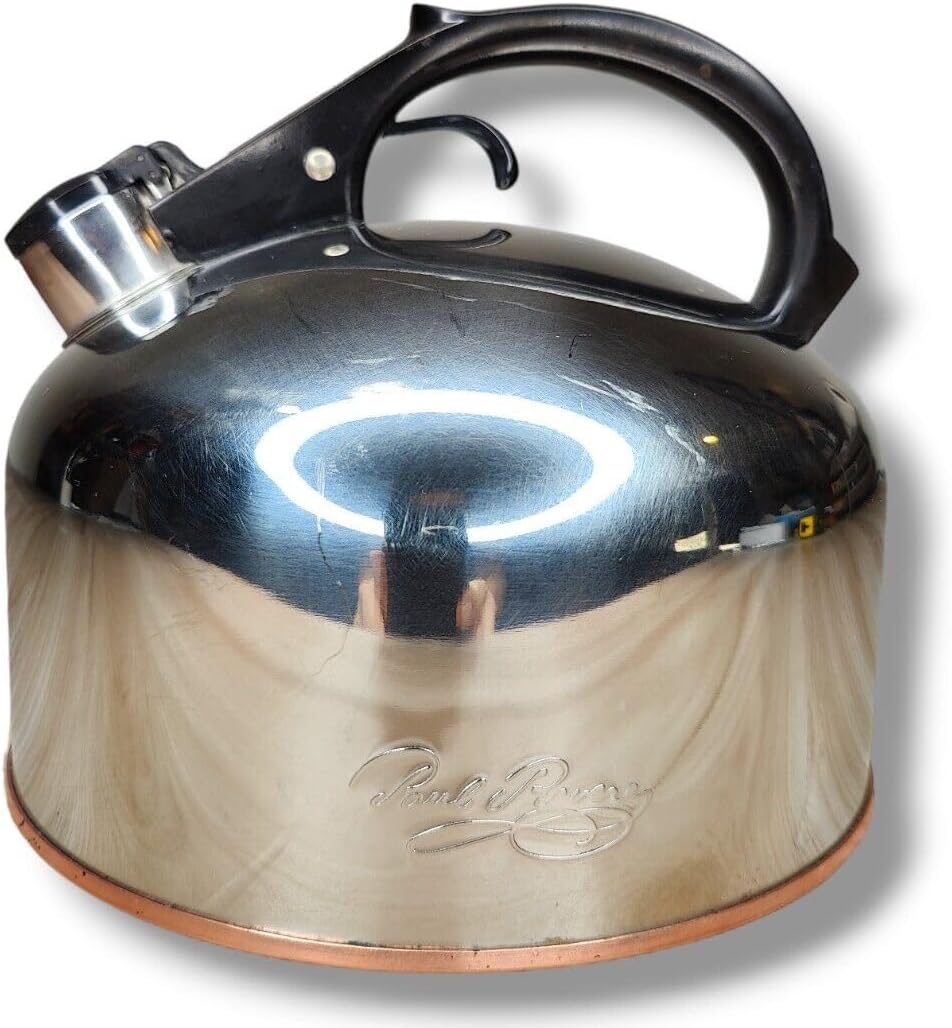 Revere 3-1/2-Quart Copper Bottom Teakettle