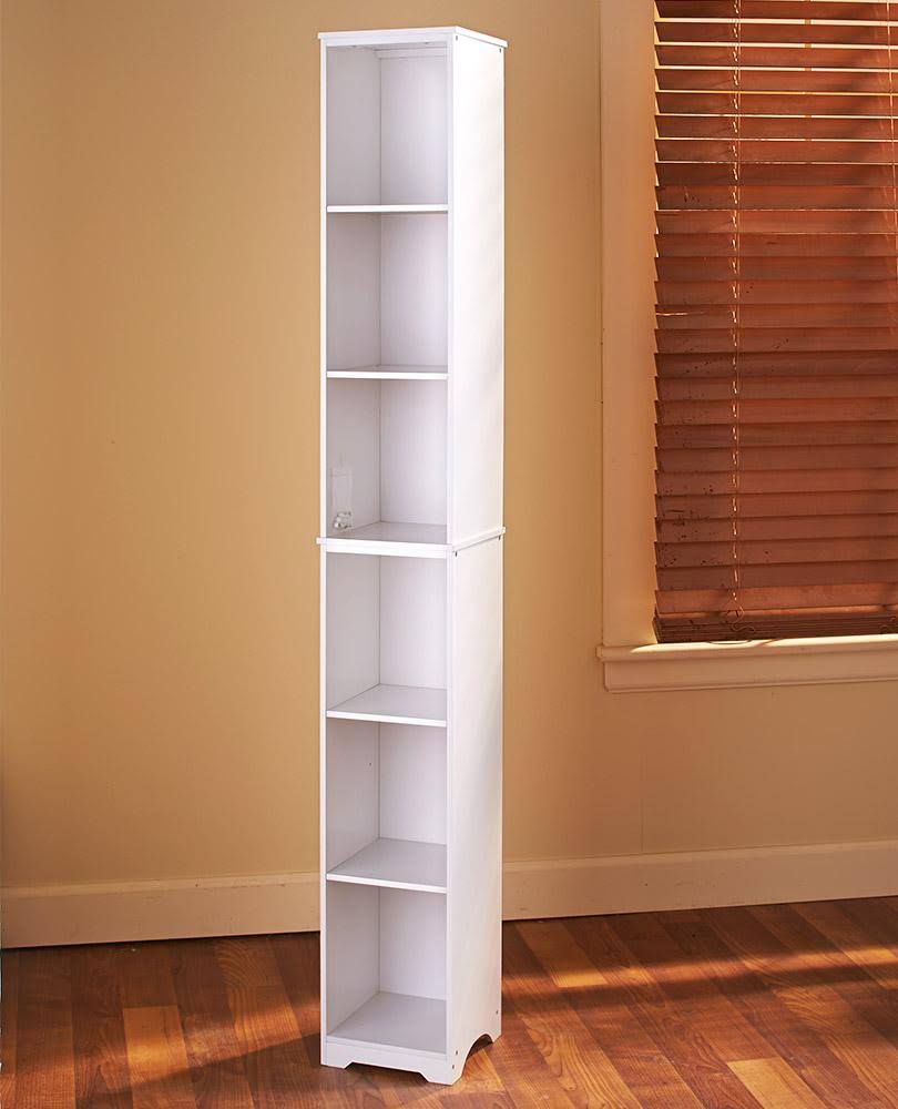 Slim Storage Towers or Baskets-White Storage Tower