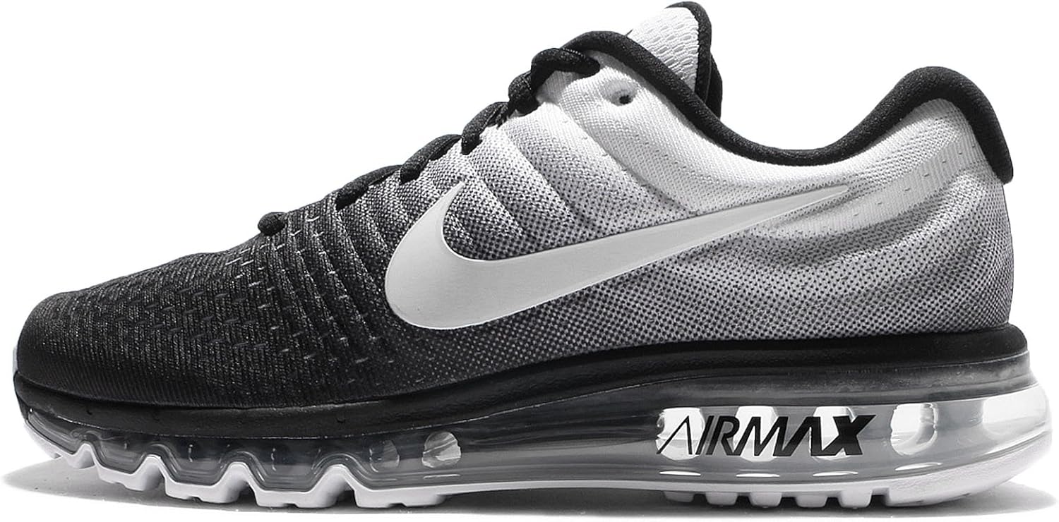 NIKE Men's Air Max 2017, Black/White, 7.5 M US