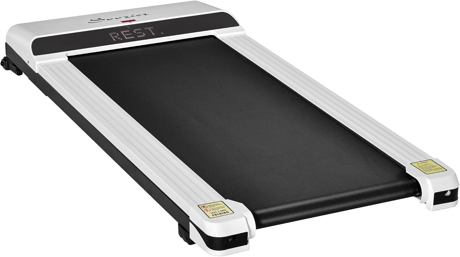 Soozier Under Desk Treadmill, Portable Walking Pad, Walking Jogging Machine with Foldable Wheels, LED Display, Remote Control
