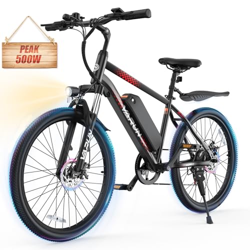 VARUN Electric Bike - Ebikes for Adults Peak 500W /750W 20MPH Commuter Ebike with 36V/48V 7.8AH Removable Battery, 24'039