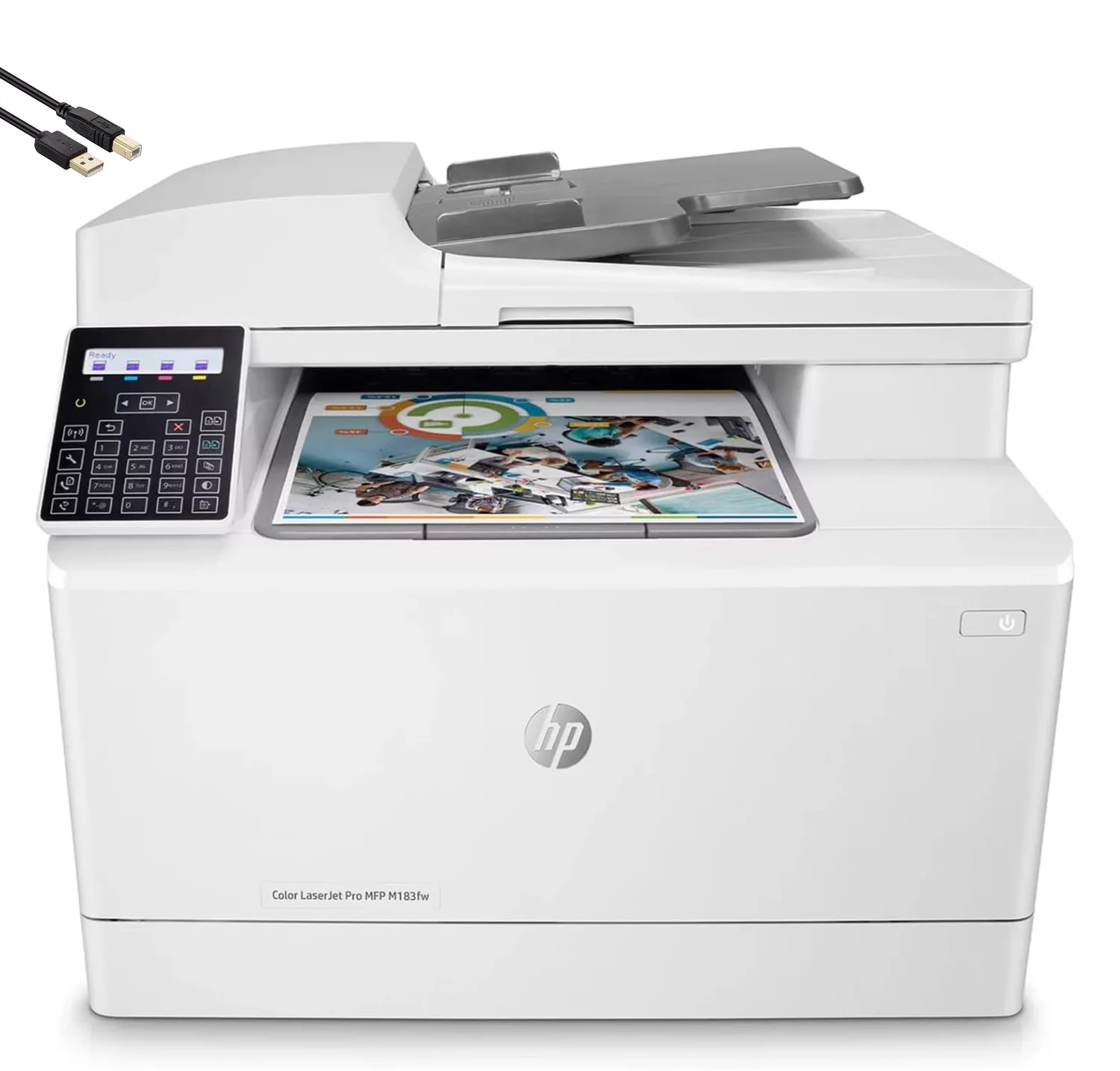 HP Color Laserjet Pro M183fw Wireless All-in-One Laser Printer for Home Office-Print Scan Copy Fax-16 ppm, 600 x 600 dpi, 8.5 x 14