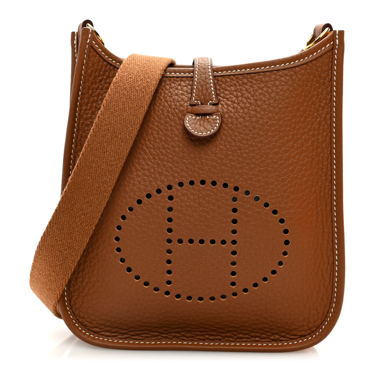 HERMES Taurillon Clemence Evelyne TPM Gold