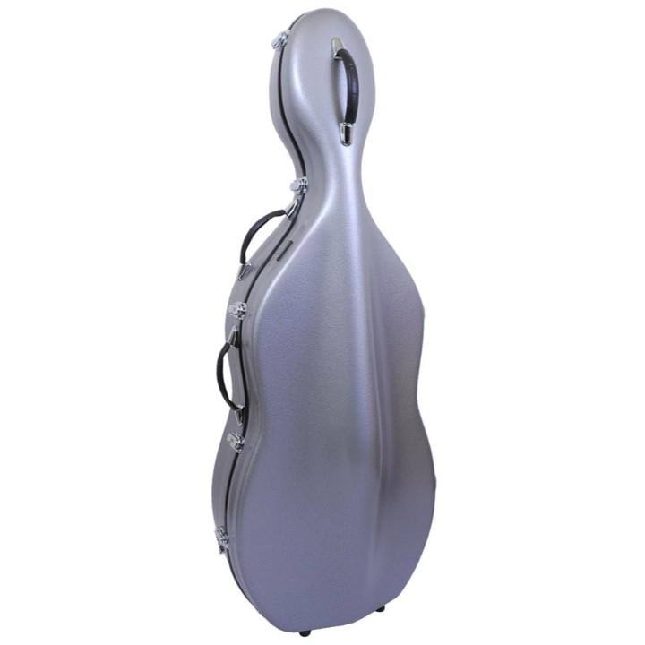Tonareli VCF3004 Silver Fiberglass Cello Case