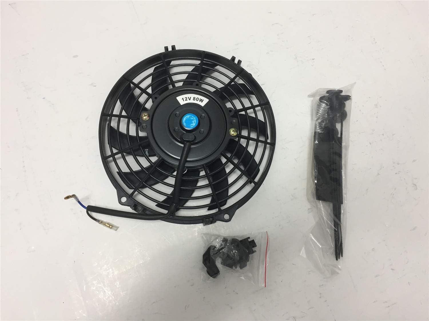 Radiator Cooling Fans Universal Pull Push Slim Electric Fan with Mounting Kit (9 inch) Pack of 2