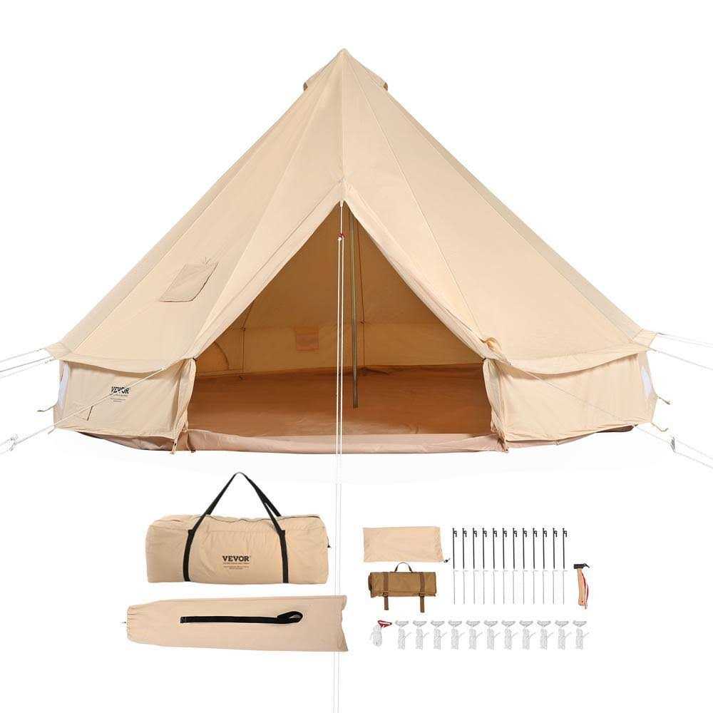 VEVOR Canvas Bell Tent 4 Seasons Yurt Tent - Sports Supplies Online Store