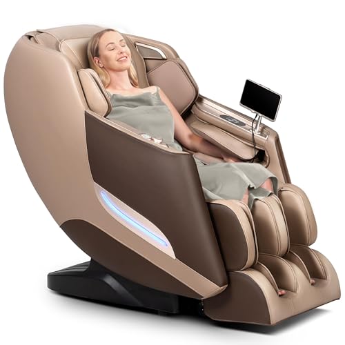 Massage Chair, 3D Massage Chair Full Body, Zero Gravity Shiatsu Recliner W/Heating, SL Track, Wireless Charger, Bluetooth Speaker, Foot Rollers