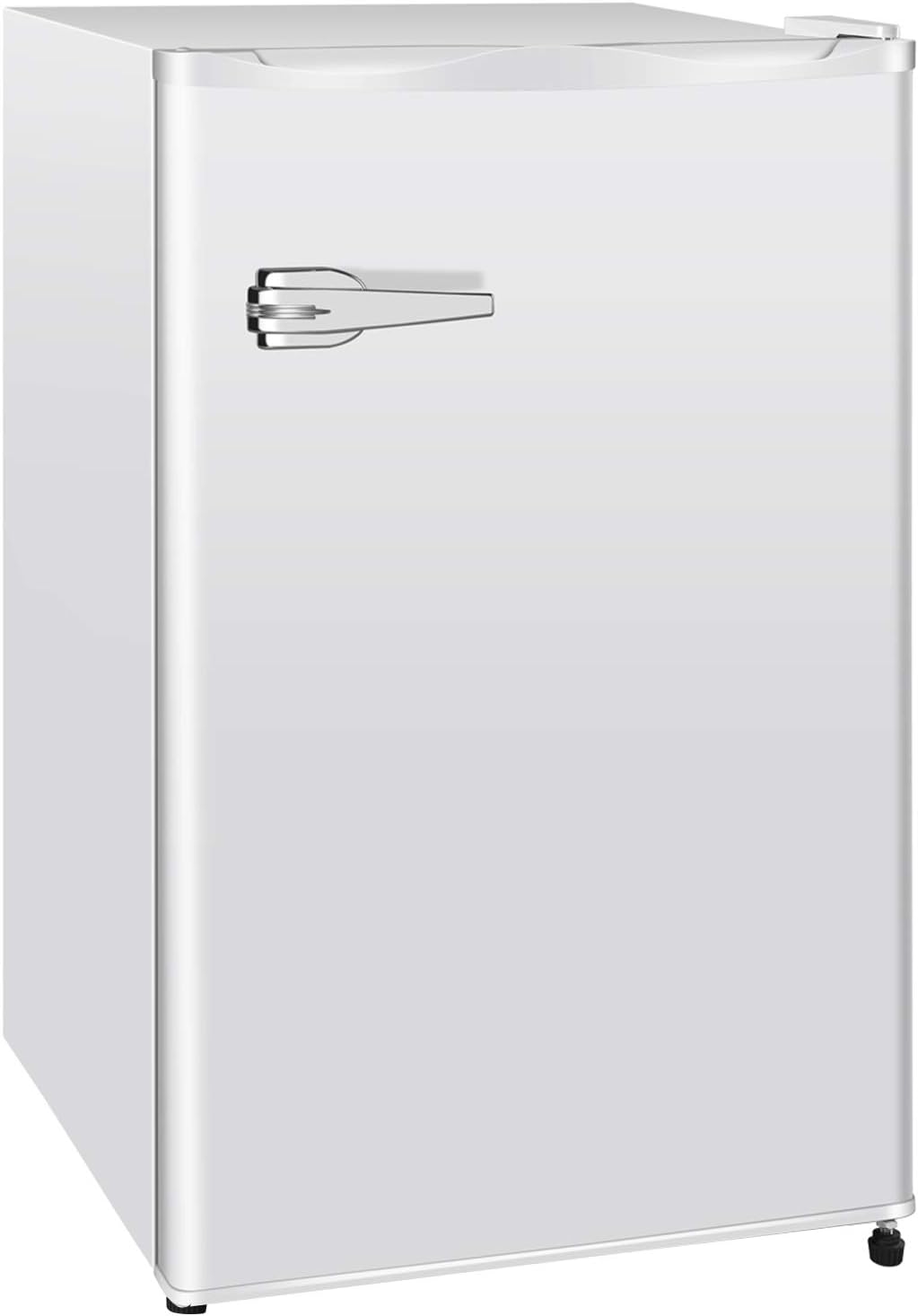 R.W.FLAME 2.3 Cu.ft Mini Upright Freezer Compact Freezer - Small Freezer Single Door, Small Freezer for Bedroom/Dorm/Home/Office, White