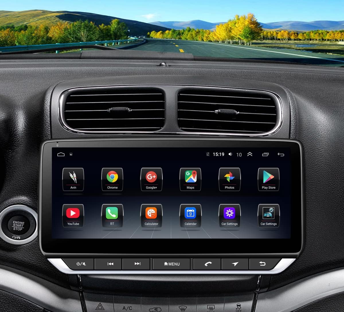 Topdisplay Android 10 Radio Replacement for Dodge Journey 2011-2020 Navigation 10.25inch Touch Screen 4+64G Wireless Carplay Android Auto 4G LTE WiFi