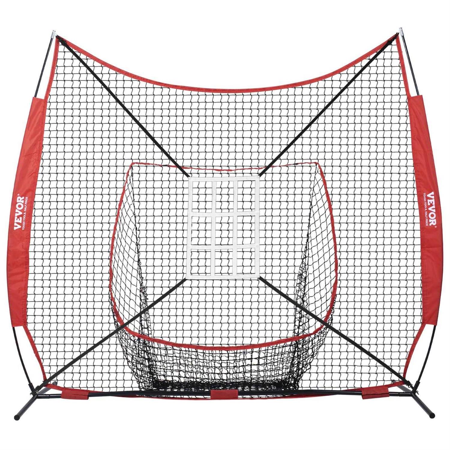 VEVOR 7 x 7 ft. Baseball Portable Softball Practice Net for Hitting Catching Pitching - Sports Supplies Online Store
